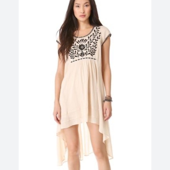 Free People | India Gauze Embroidered Marina High/Low Dress Size XS - Picture 1 of 15